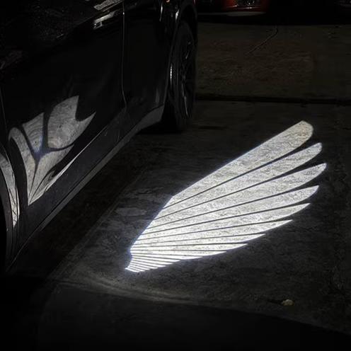 Tesla Rearview Mirror Angel Wings