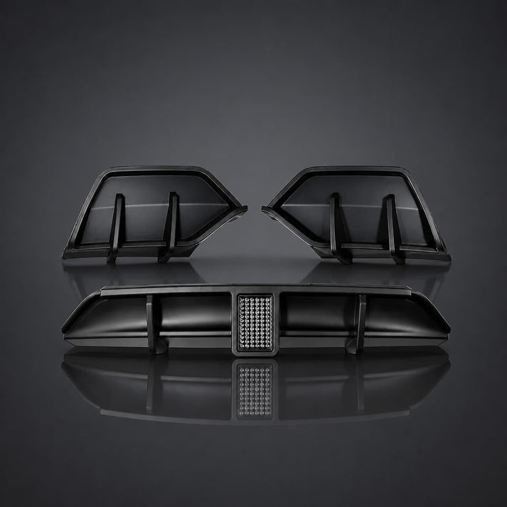 Rear diffuser installed on Model Y Juniper close up