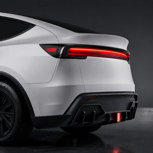 Rear diffuser installed on Model Y Juniper